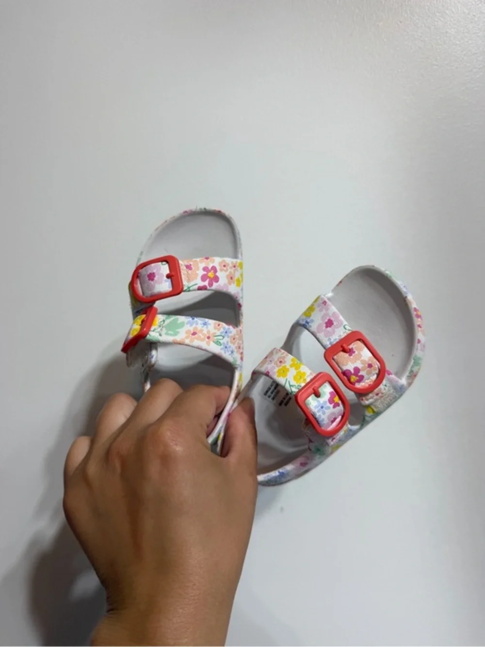 Toddler Girl Floral Velcro Buckle Sandals - Size 5